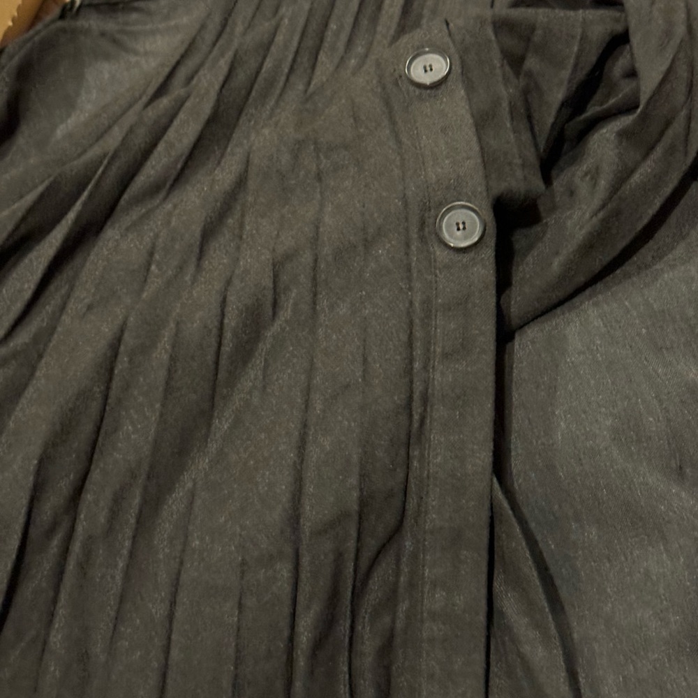 NWT Zara Gray Pleated Buttoned Skirt 7149/266 Size M - Picture 9 of 12